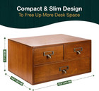 Vintage Desktop Apothecary Cabinet With 3 Drawers - Solid Wood  Cabinet For Tabl
