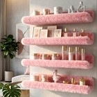 15 Inch Nail Polish Shelves  4-pack Fuzzy Display Nail Polish Rack For Storin   