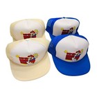 Vtg 1988 Super Mario Bros  Nintendo Deadstock Trucker Mesh Back Hat - Cream
