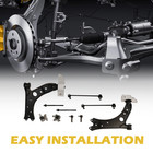 10pcs Front Lower Control Arms Kit For 2006-2016 Jetta Golf Eos Gti A3 Quattro