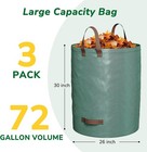 3-pack 72 Gallon Garden Leaf Bags Reusable Yard Lawn Waste Bag W  Strong Handles