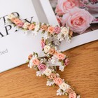 1-5 Yards Embroidered Flower Pearl Beads Lace Trim Ribbon Applique Sewing Craft