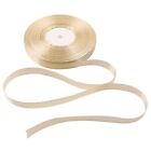 100 Yards 5 8 Inch Champagne Satin Ribbon Solid Fabric Ribbon Roll For Gift W   