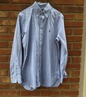 Polo Ralph Lauren Blue Dress Shirt M Blue Long Sleeve Button Down 15 32 33