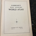 Vintage 1955 Hammond s New Supreme World Atlas Lots Of Color Maps  Hardcover