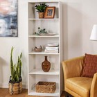 71  Tall Adjustable 5-shelf Wood Bookcase Storage Shelving Book Wide Bookshelf