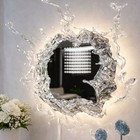 Led Water Splash Mirror Wall Light Nordic Vanity Backlit Bathroom Bedroom Decor