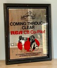 Vintage Rca Cb Co-pilot Mirror Sign Nipper Dog Advertising 1970s Wall Art