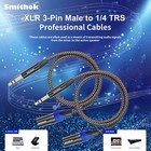 2pack 6 6ft 1 4  Trs To Xlr Male Patch Cable - Heavy Duty Nylon Braided