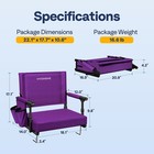 2 Pack Portable Stadium Seat Bleacher Chair Padded   Cup Holder Shoulder Strap