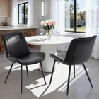 Dining Chairs Set Of 2 Pu Leather Modern Armless Kitchen Dining Room Chairs