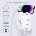6 Outlet Extender Surge Protector Multi Plug Wall Adapter With Usb Charger Ports