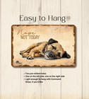 Border Terrier Sign Nope Not Today Funny Dog Handmade Metal Tin Wall Art Gift