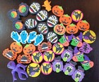 Vintage Halloween Erasers Lot Of 40 Ghosts Witches Alien Some Lisa Frank 