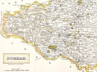 Map County Durham By Sidney Hall Fine Detail Engraved With Hand Colour 1830