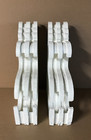 Pair Antique Wood Corbel Roof Gingerbread Brackets Shabby White Vtg Old 1194-26b