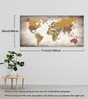 B0598 1 Piece World Map Poster Canvas Wall Art Painting Modern Framed Map Of    