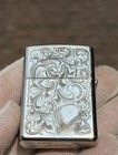 Sexy Lady Skull   Helmet Silver Zippo Lighter And Box