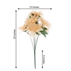 2 Cream 20  Artificial Dahlia Silk Flower Bushes Wedding Party Home Decorations
