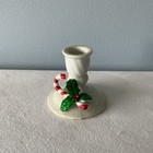Vintage Christmas Decor Lot Candle Holder Basket Bell Vase 2 Lefton Lot Of 4