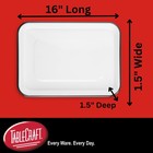Tablecraft Melamine Serving Tray Sheets White Black Rim Heavy Duty Commercial
