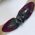 Metal Buckle Belt Bras Leather Toggle Buckle Strap Wide Festival Western Boho