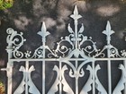 Beautiful Antique 1800s Ornate Wrought Iron Gate With Wings  Hassell Iron Works