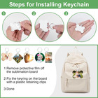 135pcs Sublimation Keychain Blanks Bulk mdf Keychain Double Sided Heat Transfer 