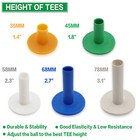 Driving Range   Practice Rubber Golf Tee 5 Holder 1 4 1 8 2 3 2 7 3 1 