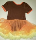 Thanksgiving Turkey Dress Snap Bottom Baby Girls New Size 90 Usa 3t Tutu Skirt