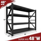 3000lbs Storage Shelves 48  W Garage Shelving Heavy Duty Metal Adjustable Shelve