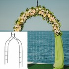 Metal Garden Arch Gothic Arbor Climbing Rose Plants Outdoor Archway Trellis 8 Ft