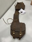 Tough1 Soft Leather Saddle Bag  Brown