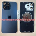 Original Oem Iphone 15 Pro Max Back Glass Replacement Blue Grade A Pulled