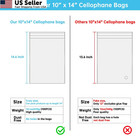 Jadairy Self Sealing Cellophane Bags  Clear 10x14 Inch  pack Of 100  