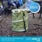 Collapsible 30-gallon Yard Waste Bag With Rigid Base Portable Outdoor Storage