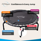 Jumpsport 570 Pro Indoor Lightweight 44  Fitness Trampoline  Black  open Box 