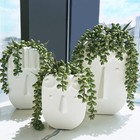 4 Pcs Artificial Hanging Succulents Faux Burro s Tail Picks Trailing Green