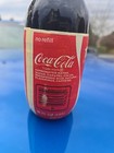 Vintage Coke Coca-cola 16 Oz Bottle W  Styrofoam Label And Metal Cap Rare
