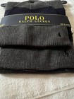 Nwt Polo Ralph Lauren 2pcs Hat And Scraf Men Blue And Grey New