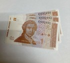 Croatia 1 Dinar 1991 Pick  16a Consecutive Serial  s Banknote One Note