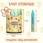 18 Colors Jumbo Crayons   Non Toxic Crayons For Toddlers 1-3   Washable Crayons