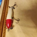 Vtg Shur Strike Injured Minnow Rh Glass Eyes Fishing Lure Glosspaint W Wood Box