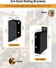8pack 30   Adjustable Stair Railing Connectors Deck Railing Brackets For 2x4 Wood