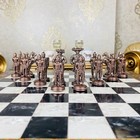 Chess Set Medieval Antique Spanish Chessmen Handmade Inlaidchess Board Gift Idea