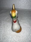 Vintage Ceramic Unicorn With Rainbow Mane Figurine