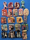 Vintage Jewelry Lot Lucinda Pin Not House Woman 21 Pc Colorful Mini Art Works  