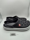 Crocs Crocband Unisex Adult Slip On Black white Comfort Clog Size M-7 W-9  1883