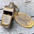 City Police 1920s Solid Brass Tag   Whistle