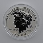 2024-s Morgan   Peace Silver Dollar Reverse Proof 2-coin Set Ogp Coa  999 Fine